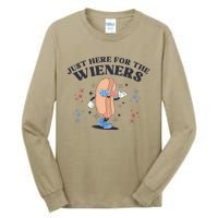 Funny Patriotic Retro Hot Dog Tall Long Sleeve T-Shirt