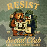 Funny Penguin Resist Penguins Protest Against Tariffs Legacy Tie Dye Trucker Hat