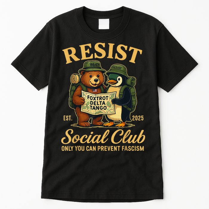 Funny Penguin Resist Penguins Protest Against Tariffs Tall T-Shirt