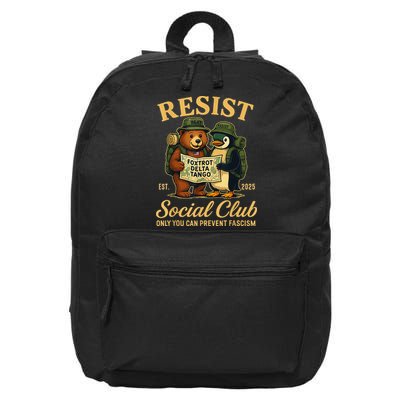 Funny Penguin Resist Penguins Protest Against Tariffs 16 in Basic Backpack