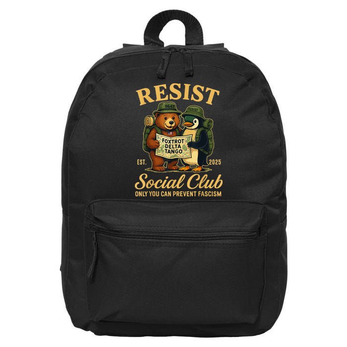 Funny Penguin Resist Penguins Protest Against Tariffs 16 in Basic Backpack