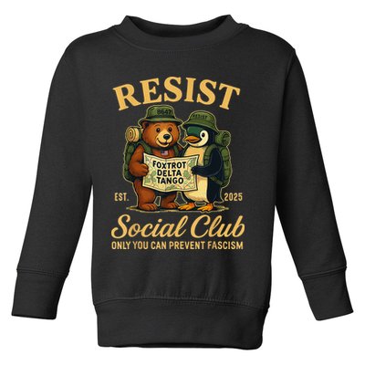 Funny Penguin Resist Penguins Protest Against Tariffs Toddler Sweatshirt