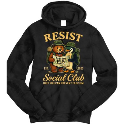 Funny Penguin Resist Penguins Protest Against Tariffs Tie Dye Hoodie
