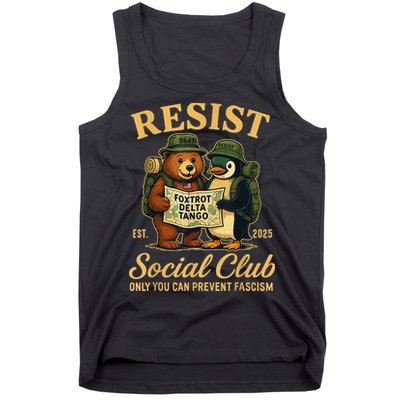 Funny Penguin Resist Penguins Protest Against Tariffs Tank Top