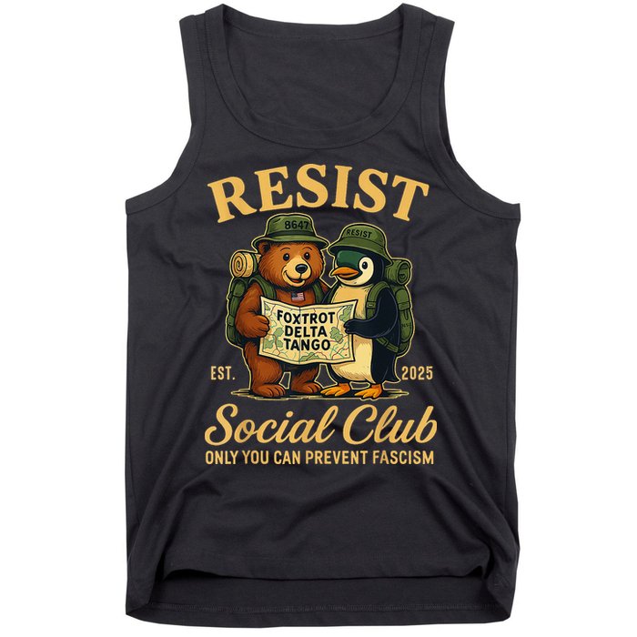 Funny Penguin Resist Penguins Protest Against Tariffs Tank Top