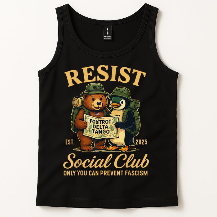 Funny Penguin Resist Penguins Protest Against Tariffs Tank Top