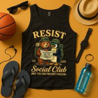 Funny Penguin Resist Penguins Protest Against Tariffs Tank Top