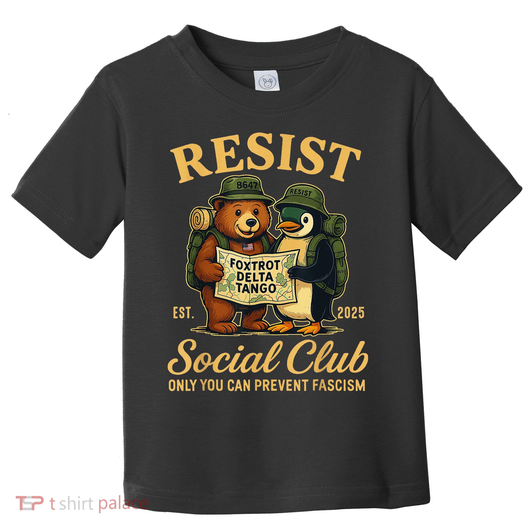 Funny Penguin Resist Penguins Protest Against Tariffs Toddler T-Shirt