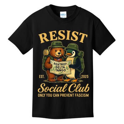 Funny Penguin Resist Penguins Protest Against Tariffs Kids T-Shirt
