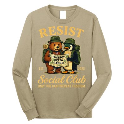 Funny Penguin Resist Penguins Protest Against Tariffs Long Sleeve Shirt