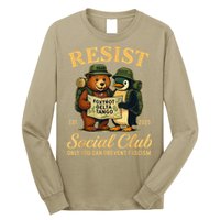 Funny Penguin Resist Penguins Protest Against Tariffs Long Sleeve Shirt