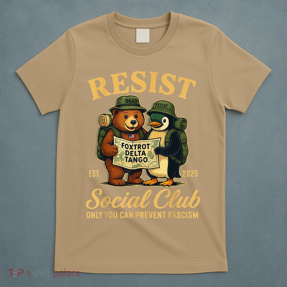 Funny Penguin Resist Penguins Protest Against Tariffs T-Shirt
