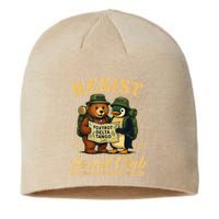 Funny Penguin Resist Penguins Protest Against Tariffs Sustainable Beanie