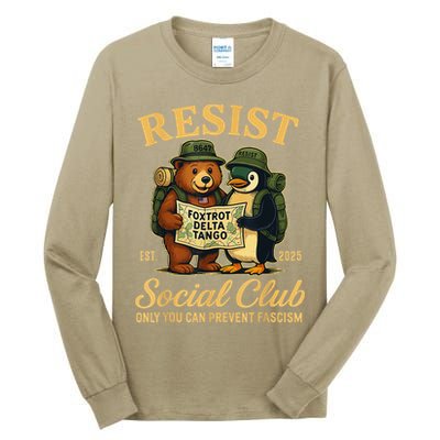 Funny Penguin Resist Penguins Protest Against Tariffs Tall Long Sleeve T-Shirt