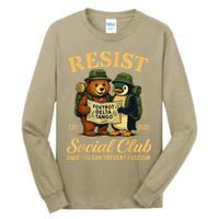 Funny Penguin Resist Penguins Protest Against Tariffs Tall Long Sleeve T-Shirt