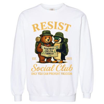 Funny Penguin Resist Penguins Protest Against Tariffs Garment-Dyed Sweatshirt