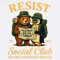 Funny Penguin Resist Penguins Protest Against Tariffs Garment-Dyed Sweatshirt