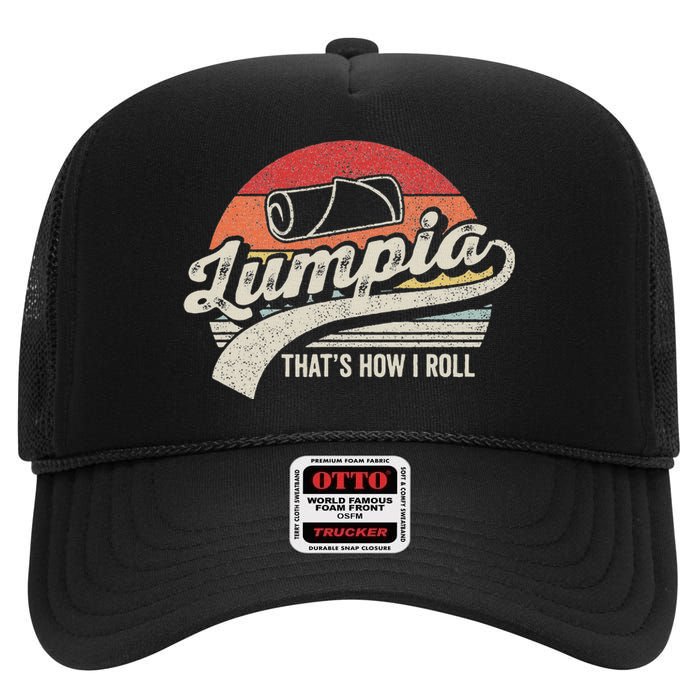 Filipino Pride Retro Vintage Lumpia High Crown Mesh Back Trucker Hat