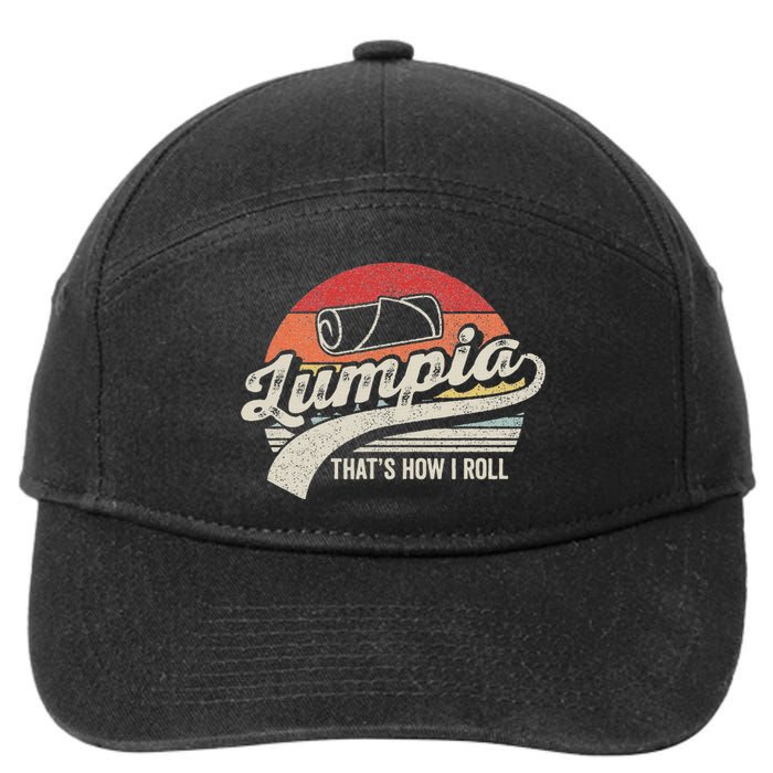 Filipino Pride Retro Vintage Lumpia 7-Panel Snapback Hat