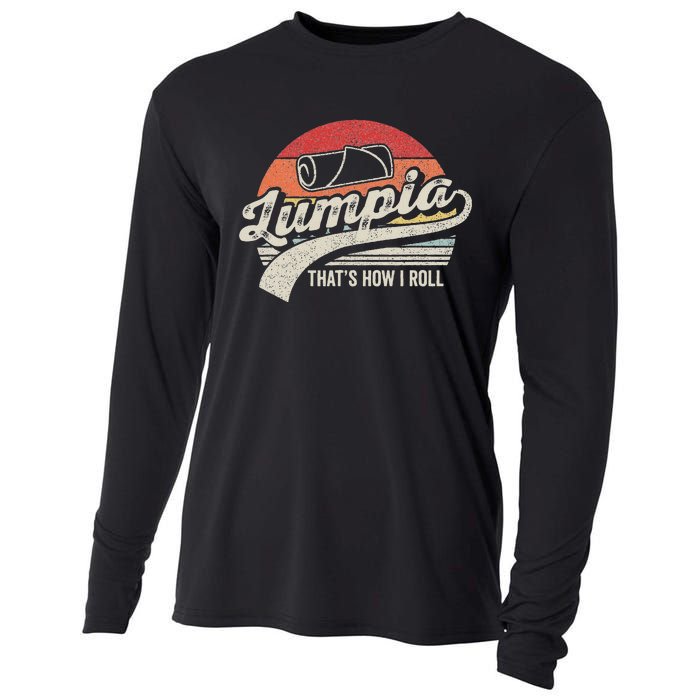 Filipino Pride Retro Vintage Lumpia Cooling Performance Long Sleeve Crew