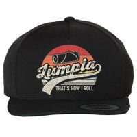 Filipino Pride Retro Vintage Lumpia Wool Snapback Cap