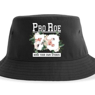 Floral Pro Roe 1973 Mind Your Own Uterus Sustainable Bucket Hat