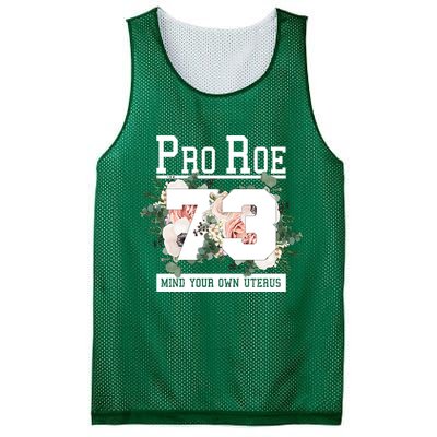Floral Pro Roe 1973 Mind Your Own Uterus Mesh Reversible Basketball Jersey Tank