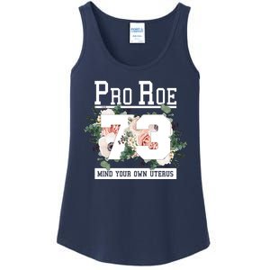 Floral Pro Roe 1973 Mind Your Own Uterus Ladies Essential Tank