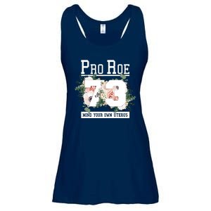 Floral Pro Roe 1973 Mind Your Own Uterus Ladies Essential Flowy Tank