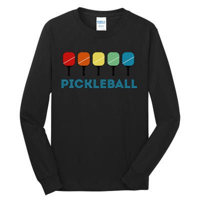 Funny Pickleball Retro Vintage Tall Long Sleeve T-Shirt