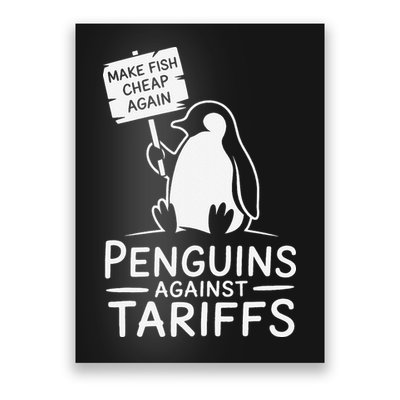 Funny Penguin Resist Penguins Protest Against Tariffs Poster