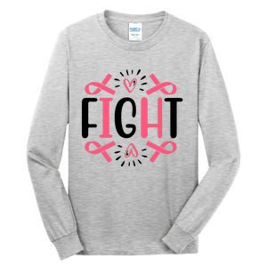 Fight Pink Ribbon Breast Cancer Tall Long Sleeve T-Shirt