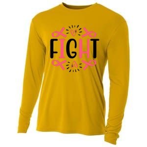 Fight Pink Ribbon Breast Cancer Cooling Performance Long Sleeve Crew