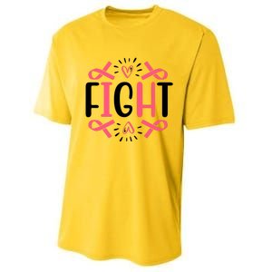 Fight Pink Ribbon Breast Cancer Performance Sprint T-Shirt