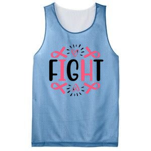 Fight Pink Ribbon Breast Cancer Mesh Reversible Basketball Jersey Tank