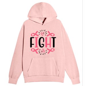 Fight Pink Ribbon Breast Cancer Urban Pullover Hoodie