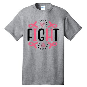 Fight Pink Ribbon Breast Cancer Tall T-Shirt