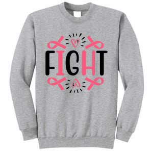 Fight Pink Ribbon Breast Cancer Tall Sweatshirt