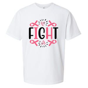 Fight Pink Ribbon Breast Cancer Sueded Cloud Jersey T-Shirt