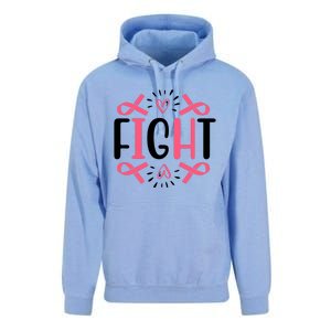 Fight Pink Ribbon Breast Cancer Unisex Surf Hoodie