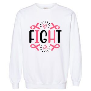 Fight Pink Ribbon Breast Cancer Garment-Dyed Sweatshirt