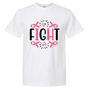 Fight Pink Ribbon Breast Cancer Garment-Dyed Heavyweight T-Shirt