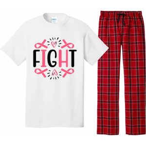 Fight Pink Ribbon Breast Cancer Pajama Set