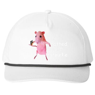 Funny Pink Rat IM Afraid YouVe Ratted Your Last Snapback Five-Panel Rope Hat