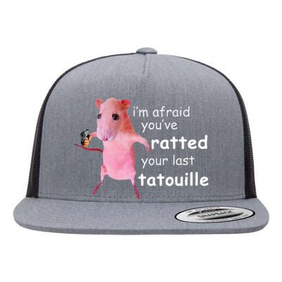 Funny Pink Rat IM Afraid YouVe Ratted Your Last Flat Bill Trucker Hat