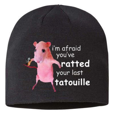 Funny Pink Rat IM Afraid YouVe Ratted Your Last Sustainable Beanie