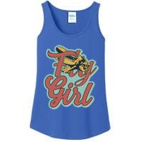 Fly Pilot Retro Vibe Biplane Flight Instructor Gift Ladies Essential Tank