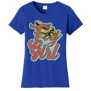 Fly Pilot Retro Vibe Biplane Flight Instructor Gift Women's T-Shirt