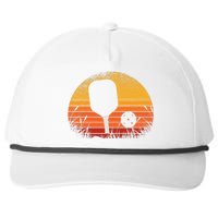 Funny Pickleball Retro Vintage Silhouette Pickleball Player Snapback Five-Panel Rope Hat