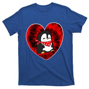 Funny Penguin Red Tie Dye Adults Heart Valentines Day Love Gift T-Shirt